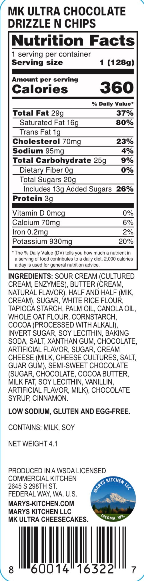 Chocolate Drizzle 🍫 MK Ultra Cheesecake