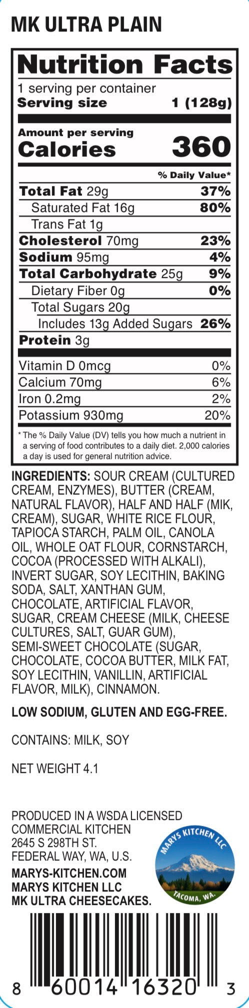 Plain 🤍 MK Ultra Cheesecake